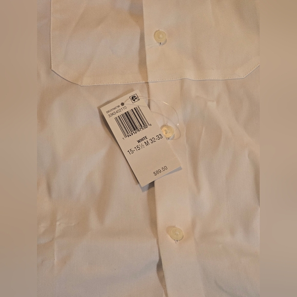 Calvin Klien White Button Down, Regular Fit, Stretch, Wrinkle Free, Size Medium - Picture 5 of 13